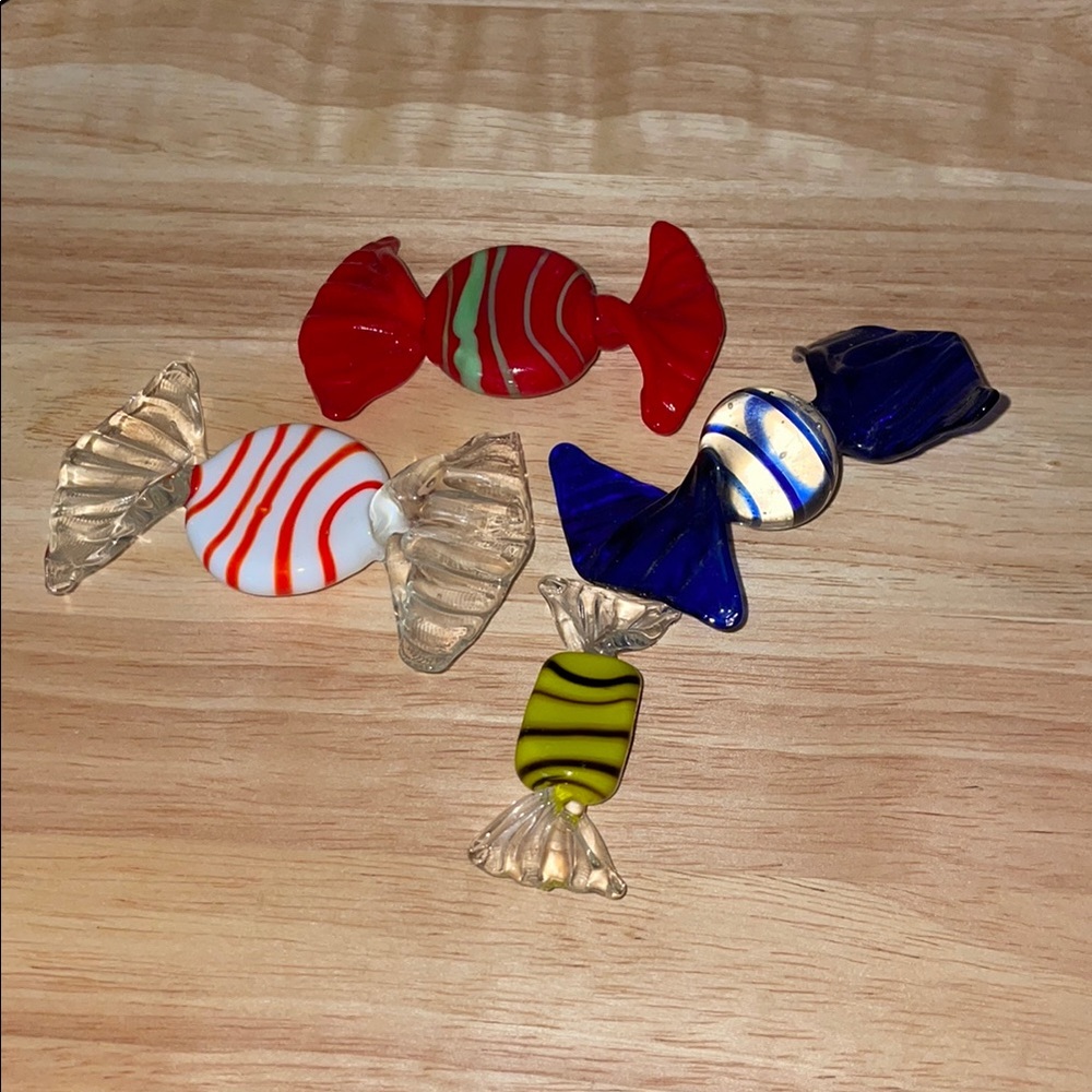 NWOT Vintage VENETIAN Glass Candy.  Set of 4.